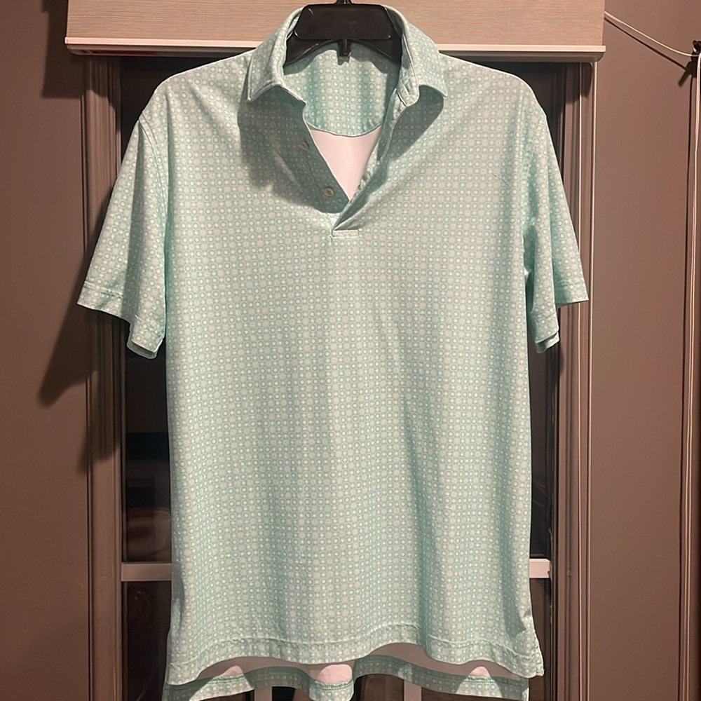 Men’s Small Seafoam Green Peter Millar Summer Comfort Polo